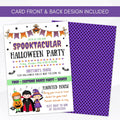 printable halloween trunk or treat invitation